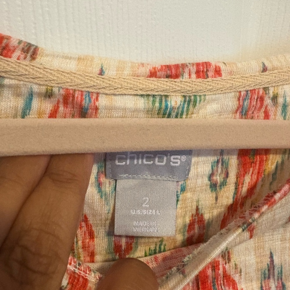 Chico's Multicolor Patterned Blouse - Picture 6 of 8